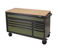Bunker 08236 ® Workbench Roller Tool Cabinet 10 Drawer 56in Green each 1