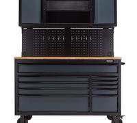 Draper 08242 Bunker 10-Drawer Roller Workstation & Workbench 56" Grey