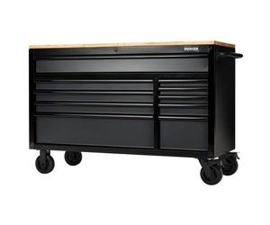 Bunker® 10 Drawer Workbench Roller Tool Cabinet 56in Grey 27220