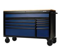 Draper Bunker Workbench Roller Tool Cabinet, 10 Drawer, 56", Blue 08237
