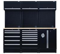 Bunker 14 Piece Modular Storage Combo with Hardwood Worktop 2.04m