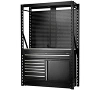 Bunker 14 Piece Modular Storage System and Stainless Steel Workbench 1.5m