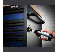 Bunker 15 Drawer Workbench Tool Roller Cabinet Black / Blue