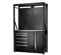BUNKER 15 Piece Modular Storage Combo 2 Tier Racking Floor Cabinets 1500mm 27972