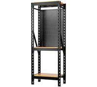 Draper Bunker 17 Piece Modular 3 Tier Racking With Hardwood Shelving And Pegboards, 750mm 27892