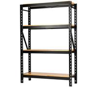 Bunker 18 Piece Modular 4 Tier Racking with Hardwood Shelving, 1500mm