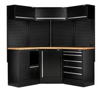 Bunker 18 Piece Modular Storage Corner Combo With Hardwood Worktop 3454Mm 30211