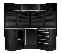 Bunker 18 Piece Modular Storage Corner Combo With Stainless Steel Worktop 3454Mm 32521