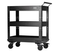 Bunker Modular 3 Tier Trolley With Pull Handle, Black