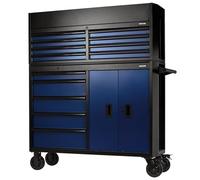 BUNKER 24254 Combined Roller Cabinet and Tool Chest, 13 Drawer, 52 Inch, Blue