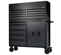 BUNKER 24256 Combined Roller Cabinet and Tool Chest, 13 Drawer, 52 Inch, Grey