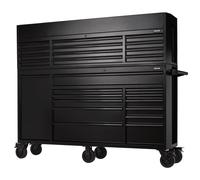 BUNKER 25 Drawer Combined Roller Cabinet and Tool Chest, 72", Black