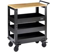 Bunker 3 Tier Hardwood Worktop Trolley