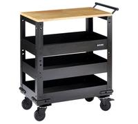 BUNKER 3 Tier Tool Trolley With Hardwood Worktop W 714 x H 851 x D 410mm 11495