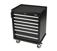 BUNKER 7 Drawer Matt Black Modular Mobile Cabinet W 646 x H 862 x D 458mm 29779