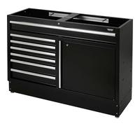 Bunker 7 Drawer Modular Floor Tool Cabinet Black