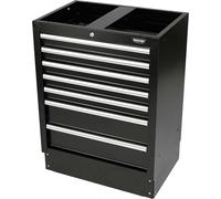 Bunker 7 Drawer Modular Floor Tool Cabinet Black