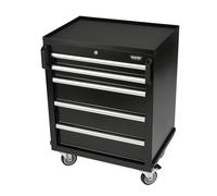 BUNKER Black Modular Mobile Steel Tool Cabinet 5 Drawer 646mm 29792