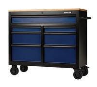 BUNKER Blue Roller Tool Cabinet Workbench 7 Drawer 41" Steel 08222
