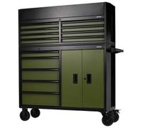 Bunker Green 13 Drawer Combined Roller Cabinet and Tool Chest - 52in