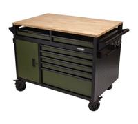 Bunker® Green 14 Drawer Multi-Functional Workbench Roller Tool Cabine - 48in