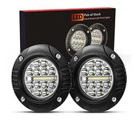 BUNKER INDUST Flush Mount LED Light Pods 5 Inch LED Work Light Bar Pair 48W Driving Bumper Lights Flood Spot Combo Off Road Fog Lights Waterproof for Tractor Truck ATV UTV Golf Cart