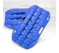 BUNKER INDUST Off-Road Traction Boards, 2 Pcs Recovery Tracks Traction Mat for 4X4 Jeep Mud, Sand, Snow Traction Ladder-Blue Tire Traction Tool