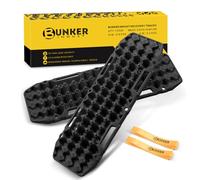 BUNKER INDUST Off-Road Traction Boards, Pair Recovery Tracks Traction Mat for Jeep Mud, Sand, Snow Traction Pads-Black Emergency Tire Traction Device