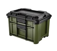 BUNKER Load-Up 2 Drawer Stacking Tool Box 570mm - Heavy-Duty Impact-Resistant Storage, Ball Bearing Drawers, Auto-Lock, Modular Tool System