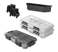 BUNKER Load-Up Accessory Kit 1 - Waterproof & Transparent Organisers, Nest Bin & Side Rail Hooks - IP65 Protection, Modular Tool Storage with Flexible Compartments