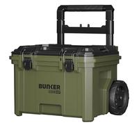 BUNKER® Load-Up Rolling Tool Box 340mm - Wheeled Modular Storage System with Telescopic Handle - IP65 Waterproof - Lockable Case with Lift-Out Tray - Heavy-Duty, Stackable Design