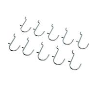 BUNKER® Metal J-Hooks for Back Panel/Pegboard (Pack of 10)