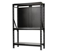BUNKER® Modular 3 Tier Racking with Stainless Steel Shelving and Pegboards 1500mm (17 Piece)
