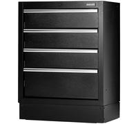 Bunker Modular 4 Drawer Floor Cabinet Black