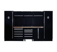 BUNKER Modular Storage Combo with Hardwood Worktop (16 Piece)