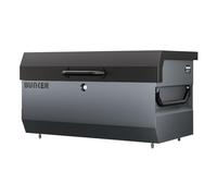 BUNKER T1 Heavy-Duty Van Storage Tool Box - Lockable with Gas Strut Lid, Hidden GPS Tracker Holder, Secure Fixings - Sold Secure & Secured by Design Certified - On-Site or Vehicle Use - Grey