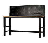 BUNKER® Workbench with Hardwood Worktop and Power Pegboard 1830mm