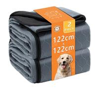 Bunlitent Extra Large Washable Dog Pee Pads,122x122 cm, Non-Slip Waterproof Pet Playpen Mat, Reusable Fast Absorption and Drying Floor Mat for Puppy Senior Dog Whelping Incontinence Housebreaking
