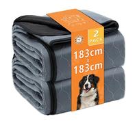 Bunlitent Extra Large Washable Dog Pee Pads,183x183 cm, Non-Slip Waterproof Pet Playpen Mat, Reusable Fast Absorption and Drying Floor Mat for Puppy Senior Dog Whelping Incontinence Housebreaking