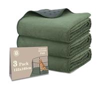 Bunlitent Washable Pee Pads for Dogs 165x122 cm, 3 Packs Extra Large Reusable Washable Puppy Pads with Quick Dry, Fast Absorbent Whelping Pads, Puppy Playpen Mat for Incontinence, Housebreak, Green