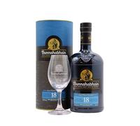 Bunnahabhain - Tasting Glass & Islay Single Malt - 18 year old Whisky 70cl 46.3% ABV