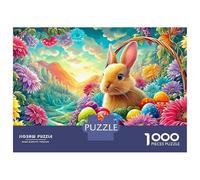 Bunnies And Butterflies in Forest 1000-Piece Jigsaw Puzzle Cute Rabbit Brain Training for Adults & Kids 70x50cm/1000pcs