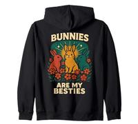 Bunnies Are My Besties Bunny Lovers Pet Zip Hoodie