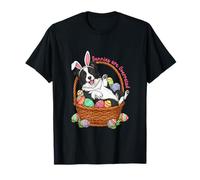 Bunnies are Overrated Easter Border Collie in Eggs Basket T-Shirt