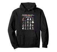 Bunnies Around The World Rabbit Breeds Chart Pet Animal Pullover Hoodie