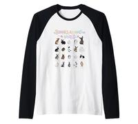 Bunnies Around The World Rabbit Breeds Chart Pet Animal Raglan Baseball Tee