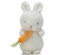 BUNNIES BY THE BAY | Cricket Island Bud | this new born plush bunny has extra soft fur | 24cm Tall | Baby Safe| This super cute bunny teddy comes with his favorite carrot to nibble