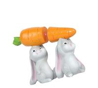 Bunnies Figurine Resin Rabbits Statue Moderns Art Spring Home Decors, Easter Decorations Decorative Ornament Gift Tabletop Ornament