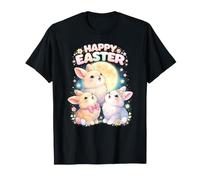 Bunnies Rabbits Howling At The Moon Animal Happy Easter Day T-Shirt