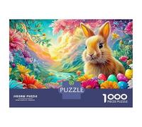 Bunnies with Butterflies in A Forest 1000-Piece Jigsaw Puzzle Lucky Rabbit Ideal for Birthday 70x50cm/1000pcs